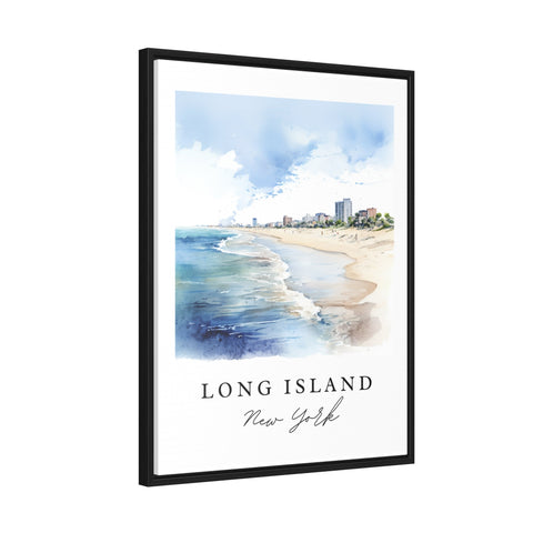 Long Island traditional travel art - New York, Long Island poster print, Wedding gift, Birthday present, Custom Text, Perfect Gift