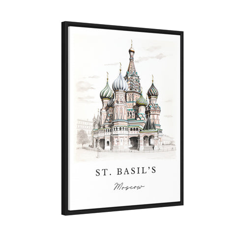 Saint Basil's Cathedral Pencil Sketch travel art - Moscow, St Basil's print, Wedding gift, Birthday present, Custom Text, Perfect Gift