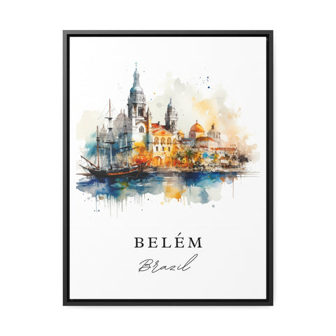 Belem traditional travel art - Brazil, Belem poster print, Wedding gift, Birthday present, Custom Text, Perfect Gift