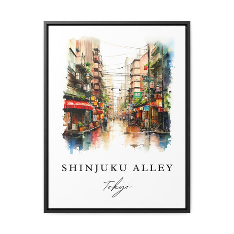 Shinjuku Alley traditional travel art - Tokyo Japan, Shinjuku poster print, Wedding gift, Birthday present, Custom Text, Perfect Gift