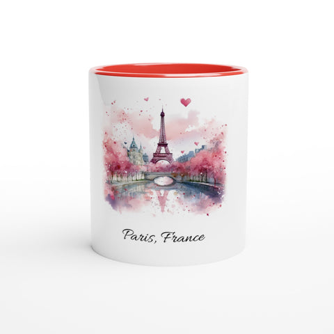Paris France Skyline Valentine's Day White 11oz Ceramic Mug