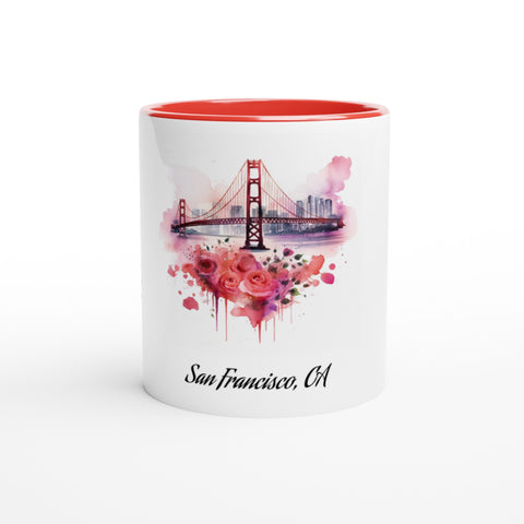 San Francisco California Skyline Valentine's Day White 11oz Ceramic Mug