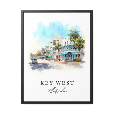 Key West traditional travel art - Florida, Florida Keys poster print, Wedding gift, Birthday present, Custom Text, Perfect Gift