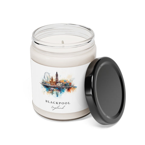 Blackpool England Scented Soy Candle, 9oz - Several unique scent options, Perfect Gift