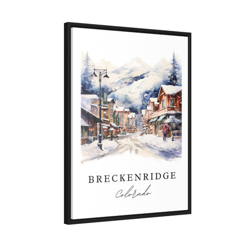 Breckenridge traditional travel art - Colorado, Breckenridge CO poster print, Wedding gift, Birthday present, Custom Text, Perfect Gift