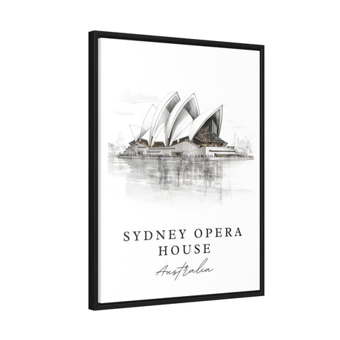 Sydney Opera House travel art - Australia, Sydney poster print, Wedding gift, Birthday present, Custom Text, Perfect Gift