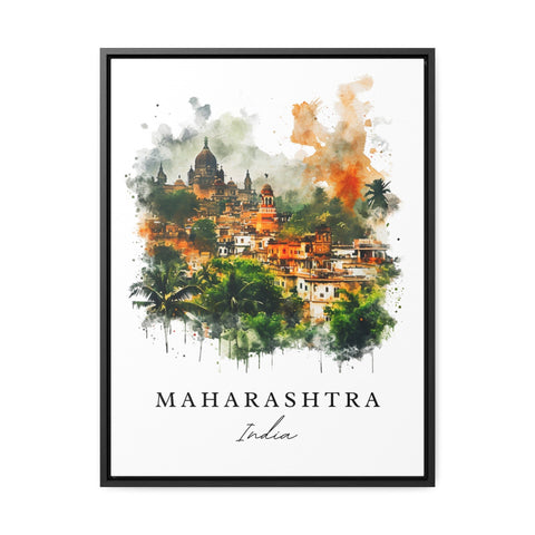 Maharashtra traditional travel art - India, Maharashtra print, Wedding gift, Birthday present, Custom Text, Perfect Gift