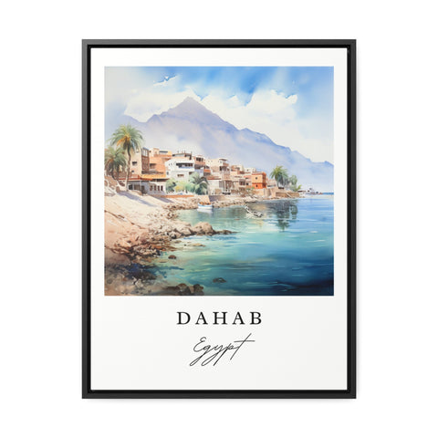 Dahab traditional travel art - Egypt, Dahab poster print, Wedding gift, Birthday present, Custom Text, Perfect Gift