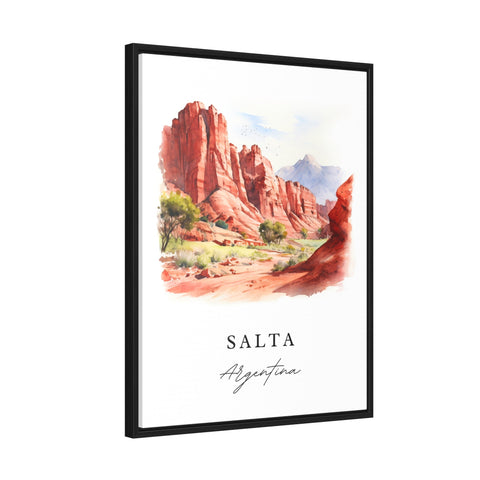 Salta traditional travel art - Argentina, Salta poster print, Wedding gift, Birthday present, Custom Text, Perfect Gift