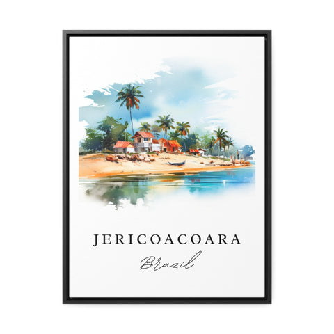 Jericoacoara traditional travel art - Brazil, Jericoacoara poster print, Wedding gift, Birthday present, Custom Text, Perfect Gift