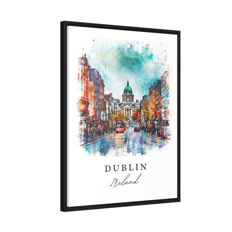 Dublin Ireland watercolor travel art - Irish Art, Dublin print, Wedding gift, Birthday present, Custom Text, Perfect Gift