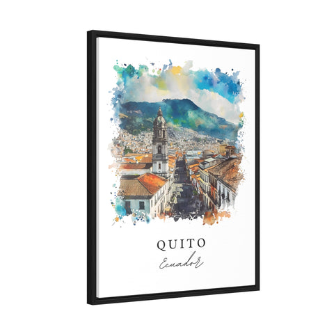 Quito watercolor travel art - Ecuador, Quito print, Wedding gift, Birthday present, Custom Text, Perfect Gift