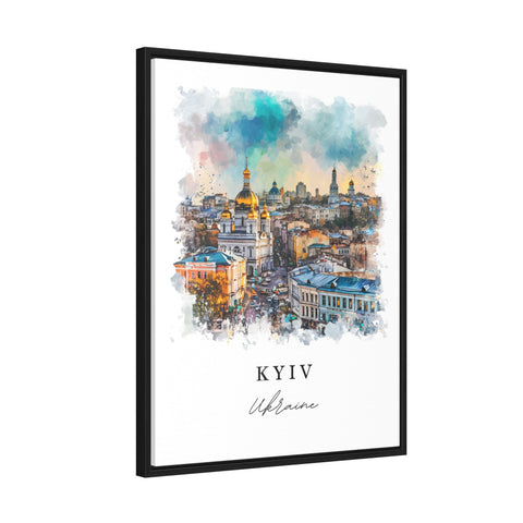 Kyiv watercolor travel art - Kiev Ukraine, Kyiv print, Wedding gift, Birthday present, Custom Text, Perfect Gift