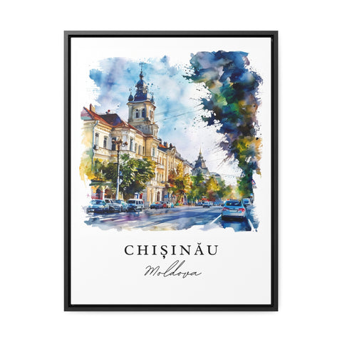 Chisinau watercolor travel art - Moldova, Chisinau print, Wedding gift, Birthday present, Custom Text, Perfect Gift