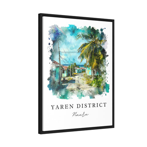 Yaren District watercolor travel art - Nauru, Yaren District print, Wedding gift, Birthday present, Custom Text, Perfect Gift