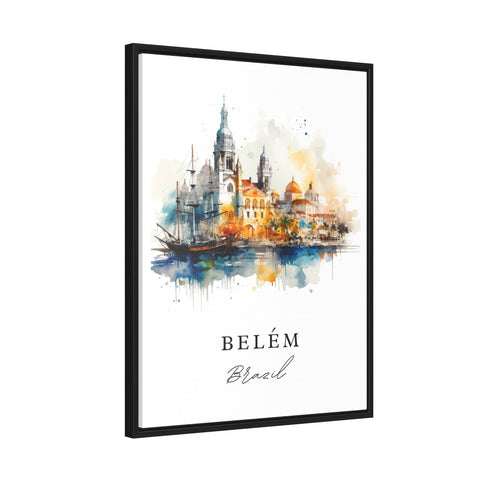 Belem traditional travel art - Brazil, Belem poster print, Wedding gift, Birthday present, Custom Text, Perfect Gift