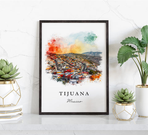 Set of 3 Mexico Watercolor Wall Art - Three Iconic cities of Mexico: Mexico City, Guanajato, Tijuana Art, Perfect Gift, Unique Home Decor