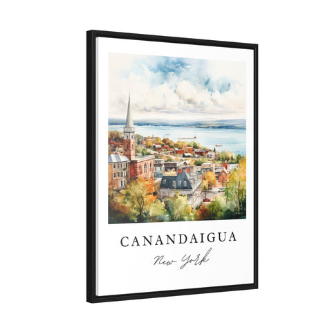 Canandaigua traditional travel art - New York, Canandaigua poster print, Wedding gift, Birthday present, Custom Text, Perfect Gift