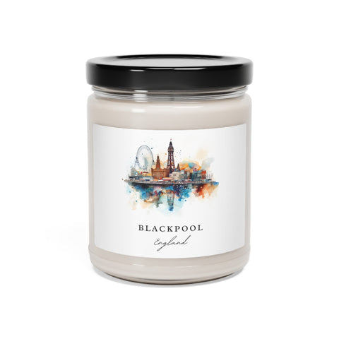 Blackpool England Scented Soy Candle, 9oz - Several unique scent options, Perfect Gift
