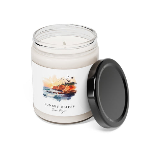 Sunset Cliff San Diego Scented Soy Candle, 9oz - Several unique scent options, Perfect Gift