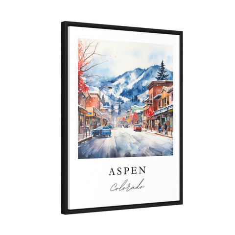 Aspen traditional travel art - Colorado, Aspen CO poster print, Wedding gift, Birthday present, Custom Text, Perfect Gift