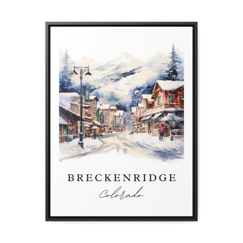 Breckenridge traditional travel art - Colorado, Breckenridge CO poster print, Wedding gift, Birthday present, Custom Text, Perfect Gift