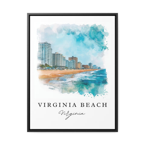 Virginia Beach watercolor travel art - Virginia, Virginia Beach print, Wedding gift, Birthday present, Custom Text, Perfect Gift