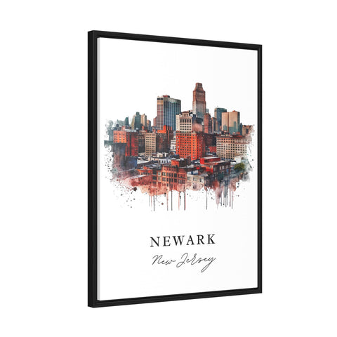 Newark traditional travel art - New Jersey, Newark print, Wedding gift, Birthday present, Custom Text, Perfect Gift