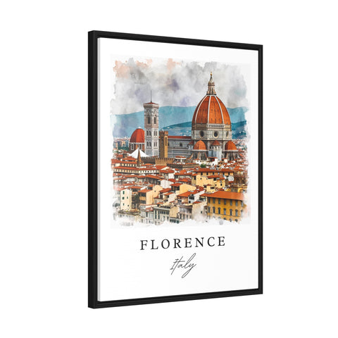 Florence traditional travel art - Italy, Florence print, Wedding gift, Birthday present, Custom Text, Perfect Gift