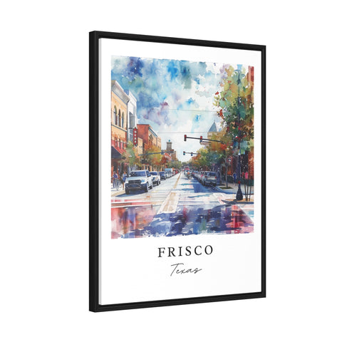 Frisco watercolor travel art - Texas, Frisco print, Wedding gift, Birthday present, Custom Text, Perfect Gift