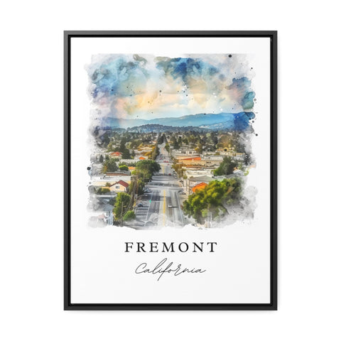 Fremont watercolor travel art - California, Fremont print, Wedding gift, Birthday present, Custom Text, Perfect Gift