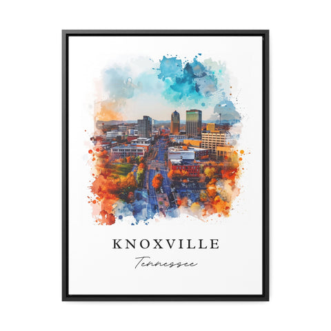 Knoxville watercolor travel art - Tennessee, Knoxville print, Wedding gift, Birthday present, Custom Text, Perfect Gift