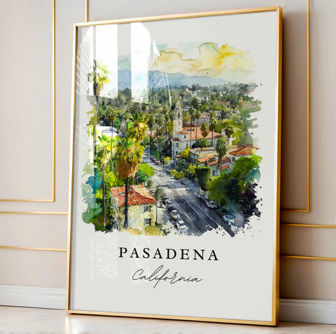 Pasadena Art Print, California Print, Pasadena Wall Art, Pasadena Gift, Sunset, Travel Print, Travel Poster, Travel Gift, Housewarming Gift