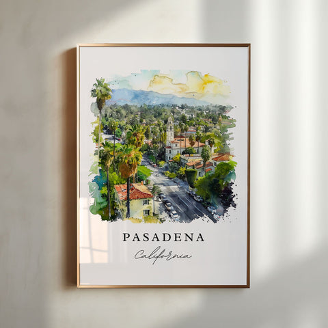 Pasadena Art Print, California Print, Pasadena Wall Art, Pasadena Gift, Sunset, Travel Print, Travel Poster, Travel Gift, Housewarming Gift