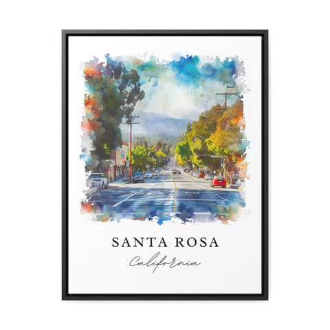 Sant Rosa Art Print, Sonoma Valley Print, California Wall Art, Sant Rosa Gift, Travel Print, Travel Poster, Travel Gift, Housewarming Gift
