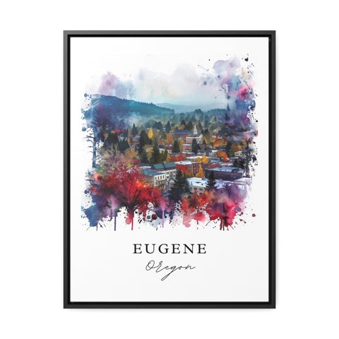 Eugene Art Print, Oregon Print, Eugene Wall Art, Eugene Oregon Gift, Travel Print, Travel Poster, Travel Gift, Housewarming Gift