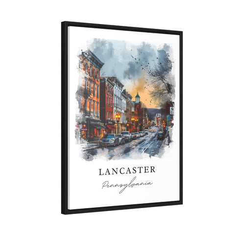 Lancaster Art Print, Pennsylvania Print, Lancaster Wall Art, Lancaster PA Gift, Travel Print, Travel Poster, Travel Gift, Housewarming Gift