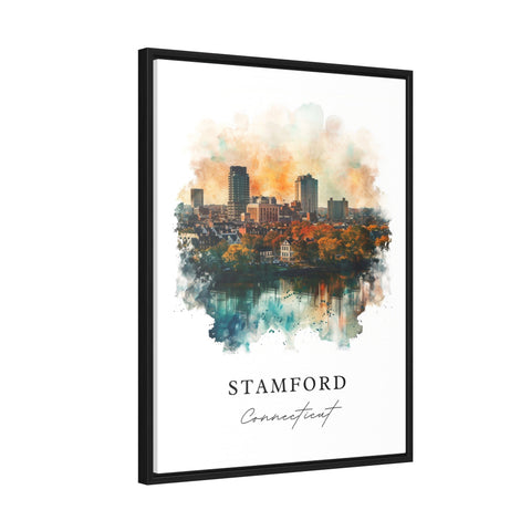 Stamford Art Print, Connecticut Print, Stamford Wall Art, Stamford Gift, Travel Print, Travel Poster, Travel Gift, Housewarming Gift