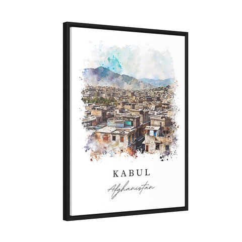 Kabul watercolor travel art - Afghanistan, Kabul print, Wedding gift, Birthday present, Custom Text, Perfect Gift