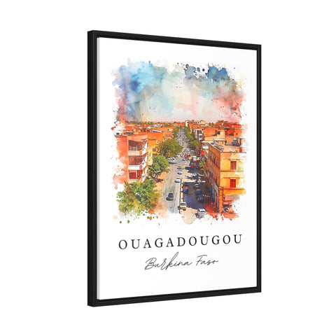 Ouagadougou watercolor travel art - Burkina Faso, Ouagadougou print, Wedding gift, Birthday present, Custom Text, Perfect Gift