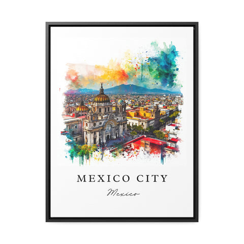 Mexico City watercolor travel art - Mexico, Mexico City print, Wedding gift, Birthday present, Custom Text, Perfect Gift