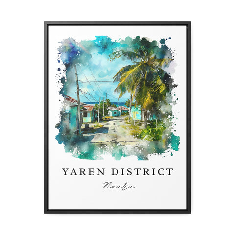 Yaren District watercolor travel art - Nauru, Yaren District print, Wedding gift, Birthday present, Custom Text, Perfect Gift