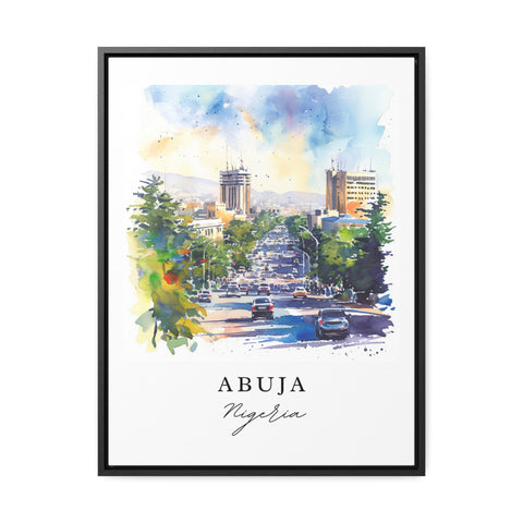 Abuja watercolor travel art - Nigeria, Abuja print, Wedding gift, Birthday present, Custom Text, Perfect Gift