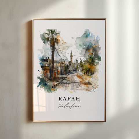 Rafah Art Print, Palestine Print, Palestine Wall Art, Rafah Gift, Travel Print, Travel Poster, Palestine Gift, Housewarming Gift