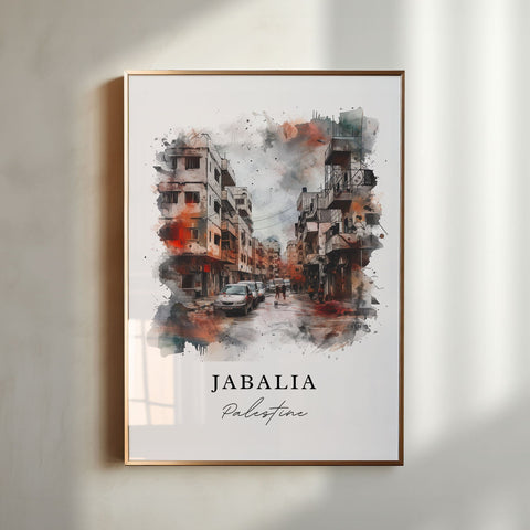 Jabalia Art Print, Palestine Print, Jabalia Wall Art, Palestine Gift, Travel Print, Travel Poster, Travel Gift, Housewarming Gift