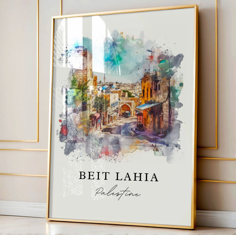 Beit Lahia Art Print, Palestine Print, Beit Lahia Wall Art, Palestine Gift, Travel Print, Travel Poster, Travel Gift, Housewarming Gift