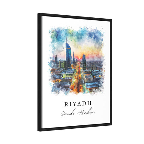 Riyadh watercolor travel art - Saudi Arabia, Riyadh print, Wedding gift, Birthday present, Custom Text, Perfect Gift