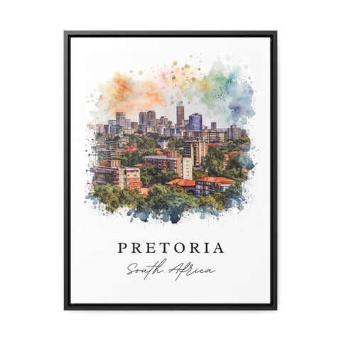 Pretoria watercolor travel art - Cape Town South Africa, Pretoria print, Wedding gift, Birthday present, Custom Text, Perfect Gift