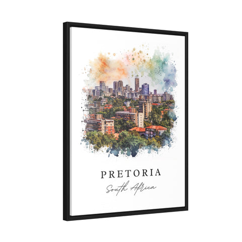 Pretoria watercolor travel art - Cape Town South Africa, Pretoria print, Wedding gift, Birthday present, Custom Text, Perfect Gift