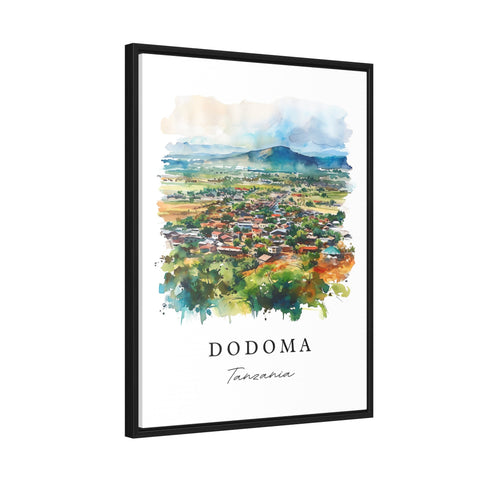 Dodoma watercolor travel art - Tanzania, Dodoma print, Wedding gift, Birthday present, Custom Text, Perfect Gift